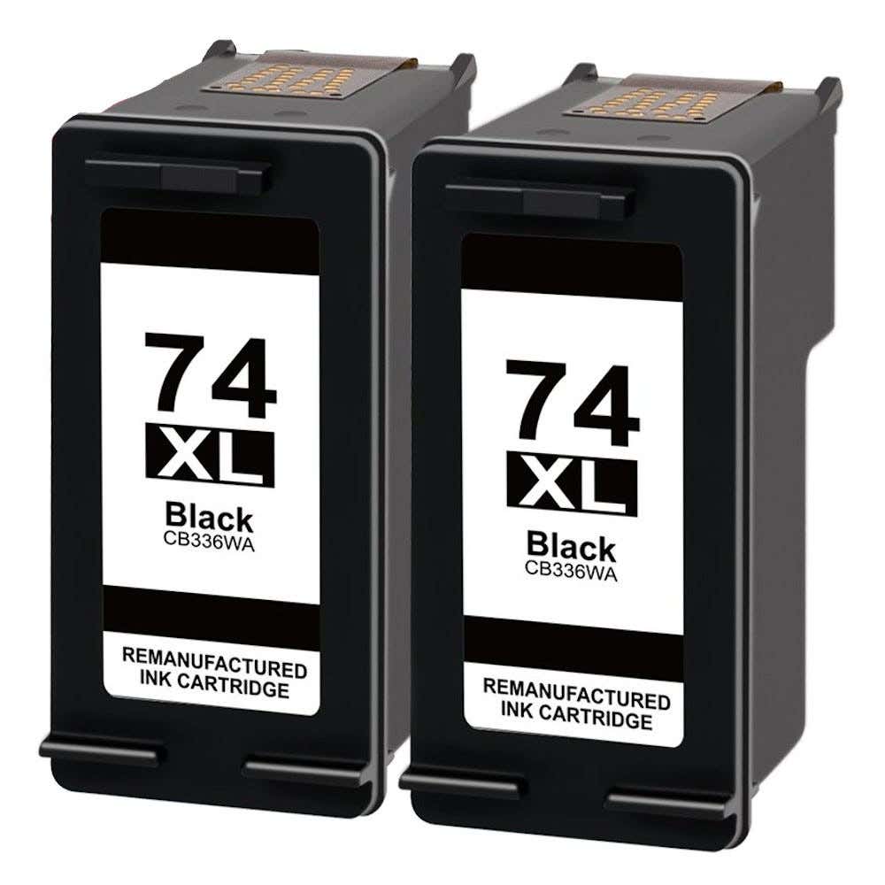 HP 74XL (CB336WN) Black High-Yield Remanufactured Ink Cartridge Twin Pack