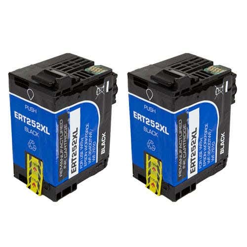 Epson 252XL Black (T252XL120) Remanufactured High Yield Ink Cartridge Twin Pack