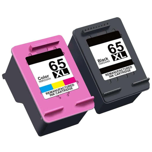 HP 65XL Remanufactured High-Yield Ink Cartridge 2-Pack Combo