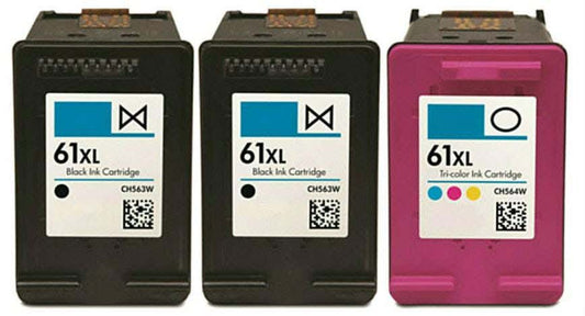 HP 61XL High-Yield Remanufactured Ink Cartridge 3-Pack Combo