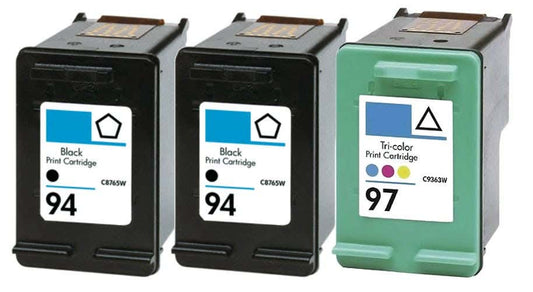 HP 94 & 97 Remanufactured Ink Cartridge 3-Pack Combo