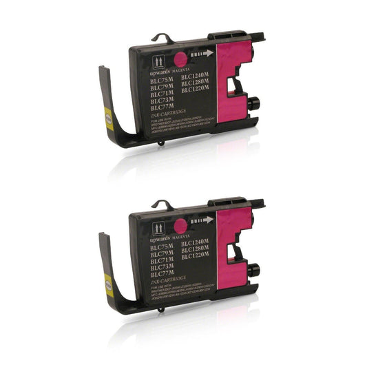 Brother LC75M (Replaces LC71M) Magenta High-Yield Compatible Ink Cartridge Twin Pack