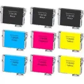 Epson 126 High-Yield Remanufactured Ink Cartridge 9-Pack Combo