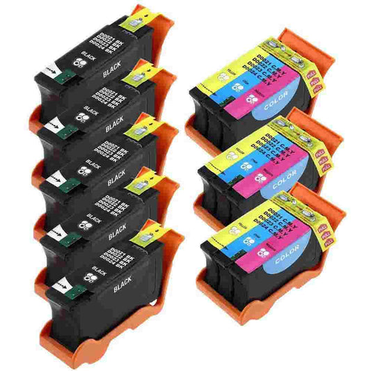 Dell Series 21 (Replaces 21,22,23,24) High-Yield Compatible Ink Cartridge 8-Pack Combo