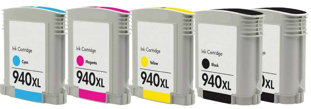 HP 940XL High-Yield Remanufactured Ink Cartridge 5-Pack Combo