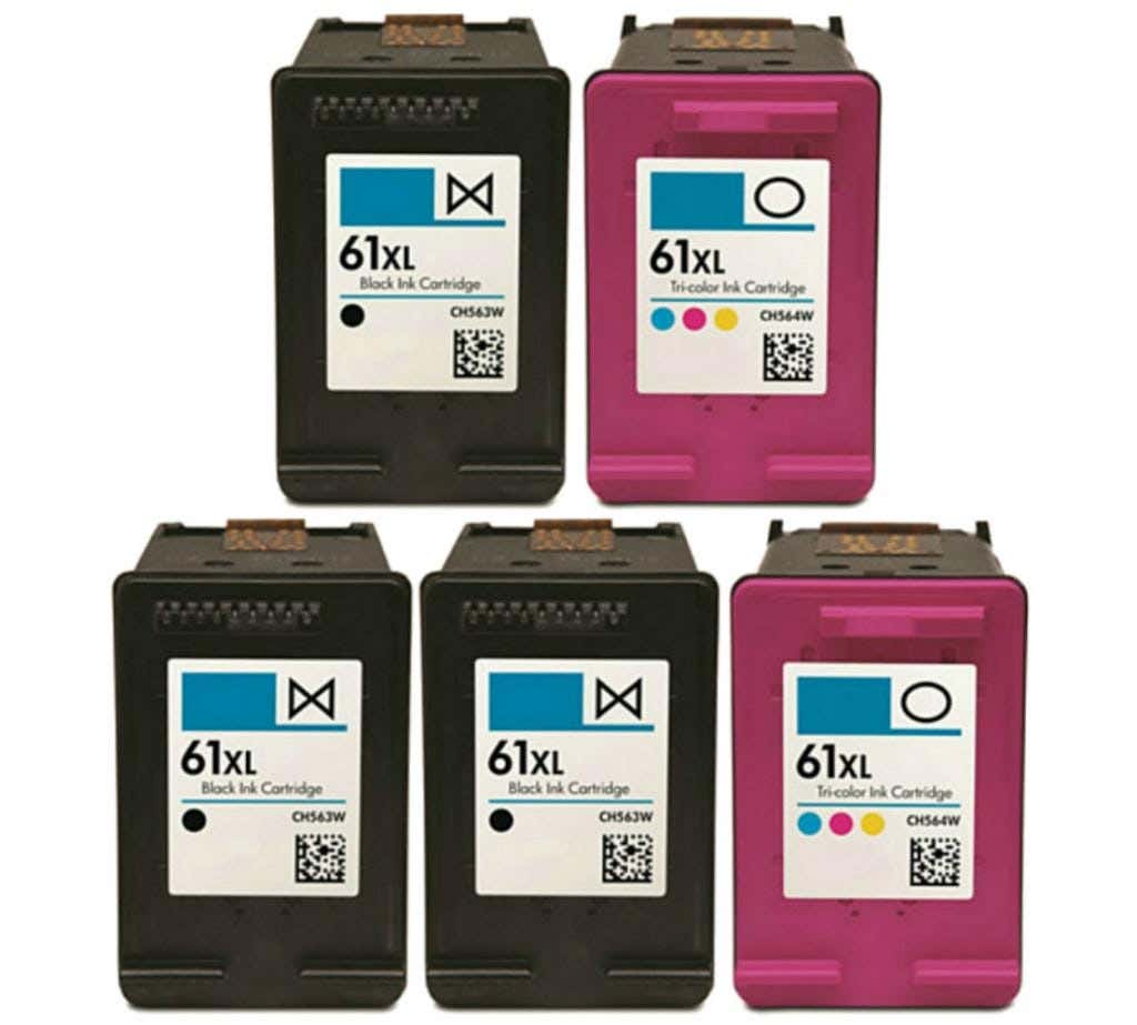 HP 61XL High-Yield Remanufactured Ink Cartridge 5-Pack Combo