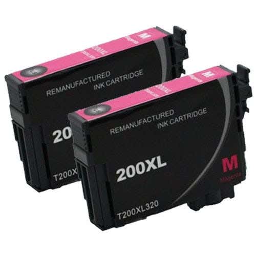 Epson 200XL (T200XL320) Magenta High-Yield Remanufactured Ink Cartridge Twin Pack