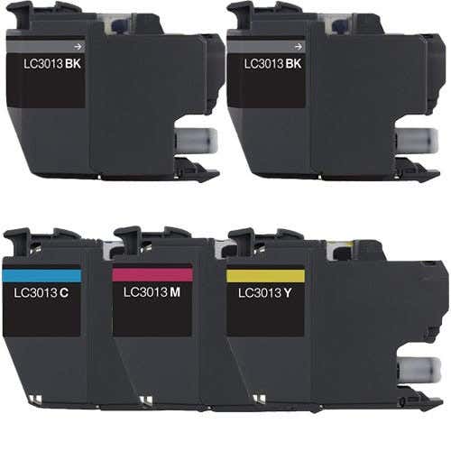 Brother LC3013 (Replaces LC3011) High-Yield Compatible Ink 5-Pack Combo