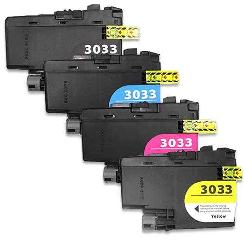 Brother LC3033 Super High-Yield Compatible Ink Cartridge 4-Pack Combo