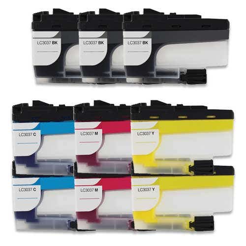 Brother LC3037 Super High-Yield Compatible Ink Cartridge 9-Pack Combo