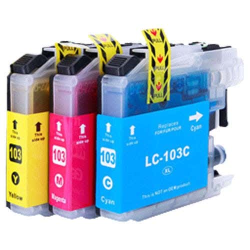 Brother LC103 (Replaces LC101) Color Compatible High Yield Ink Cartridge 3-Pack