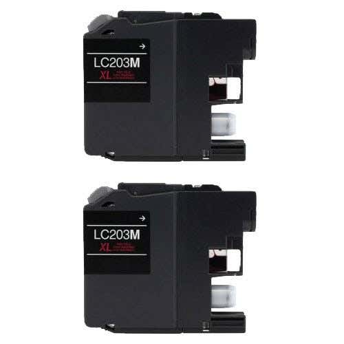 Brother LC203M (Replaces LC201M) Magenta High-Yield Compatible Ink Cartridge Twin Pack