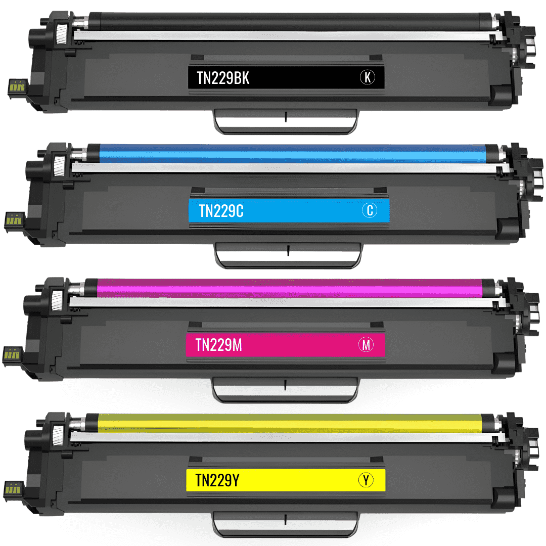 Compatible Brother NBTN229 Standard Yield Toner Cartridge 4-Piece Combo Pack