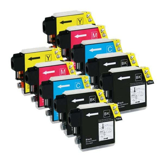 Brother LC65 High-Yield Compatible Ink Cartridge 10-Pack Combo