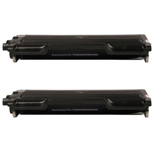 Brother TN350 Black Compatible Toner Cartridge Twin Pack