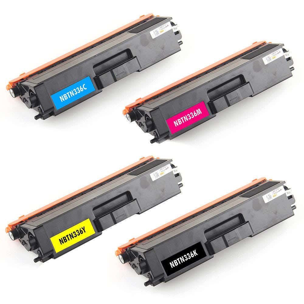 Brother TN336 (Replaces TN331) High-Yield Compatible Toner Cartridge 4-Pack Combo