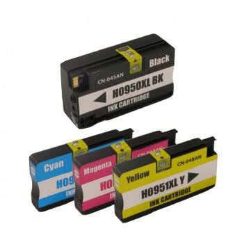 HP 950XL & 951XL High-Yield Remanufactured Ink Cartridge 4-Pack Combo