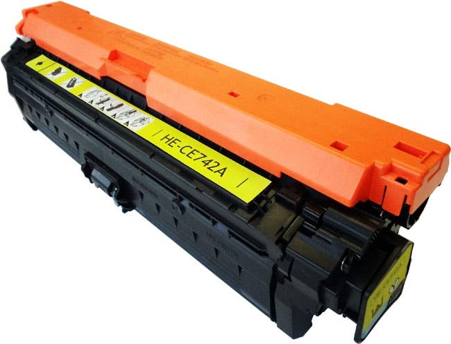 HP 307A (CE742A) Yellow Remanufactured Toner Cartridge