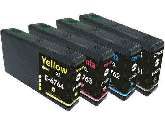 Epson 676XL 4-Pack Remanufactured Ink Cartridges (1B, 1C, 1M, 1Y)