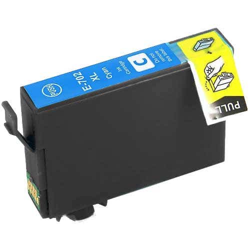 Epson 702XL (T702XL220) Cyan High-Yield Remanufactured Ink Cartridge