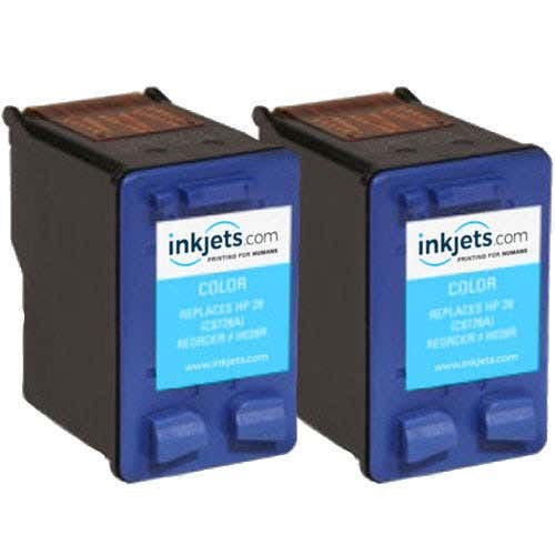 HP 28 Tri-Color (C8728AN) Remanufactured Ink Cartridge Twin Pack