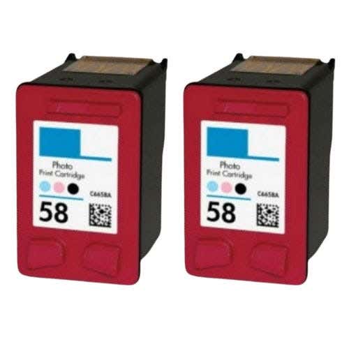 HP 58 Photo (C6658AN) Remanufactured Ink Cartridge Twin Pack