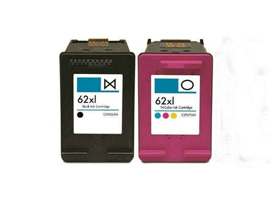 HP 62XL High-Yield Remanufactured Ink Cartridge 2-Pack Combo