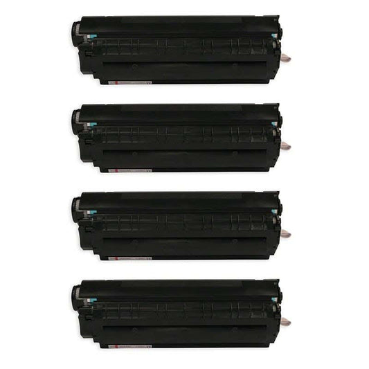 HP 12A (Q2612A) Black Compatible JUMBO Toner Cartridge 4-Pack