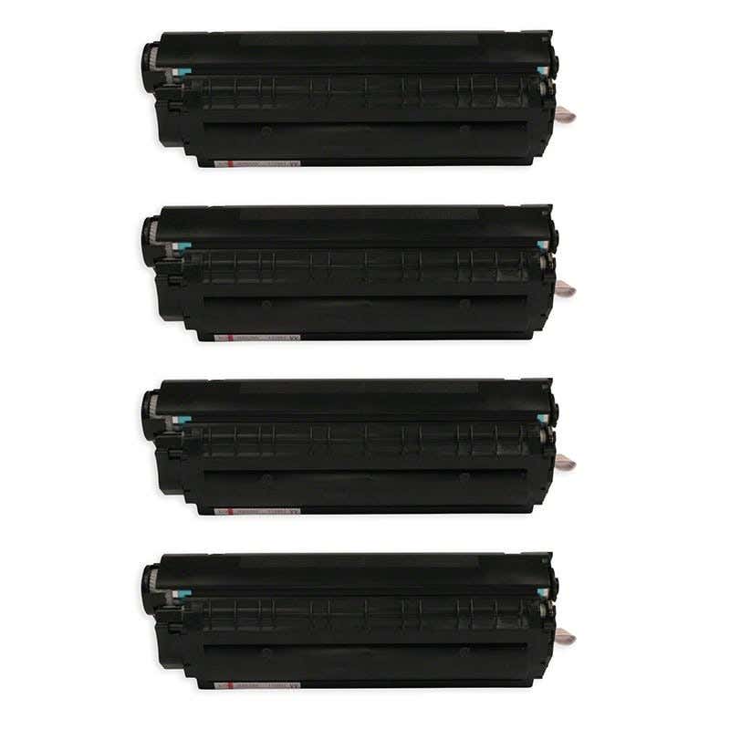 HP 12A Black (Q2612A) Compatible Toner Cartridge 4-Pack