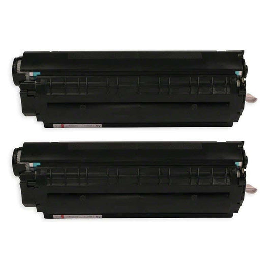 HP 12A (Q2612A) Black Compatible JUMBO Toner Cartridge Twin Pack