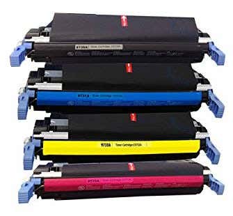 HP 645A Remanufactured Toner Cartridge 4-Pack Combo