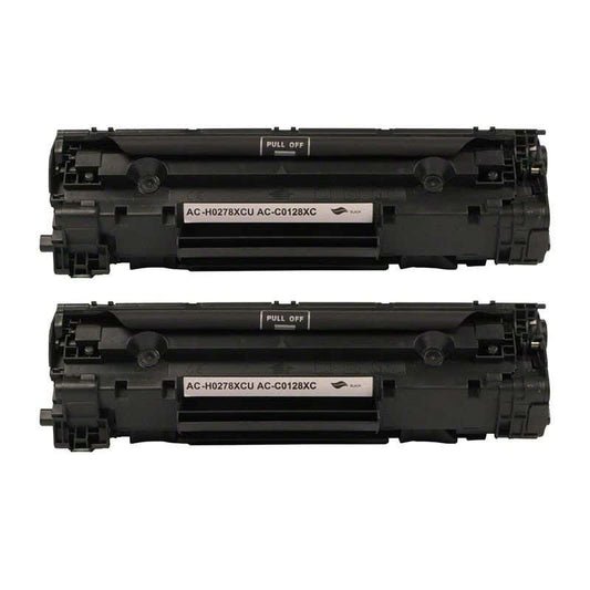 HP 78A (CE278A) Black Compatible Toner Cartridge Twin Pack