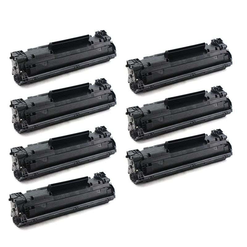 HP 83X (CF283X) Black Compatible High-Yield Toner Cartridge 7-Pack