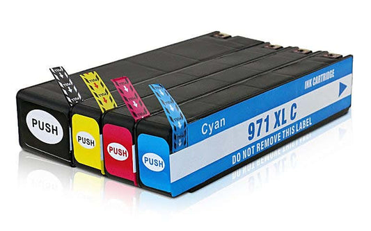 HP 970XL & 971XL High-Yield Remanufactured Ink Cartridge 4-Pack Combo