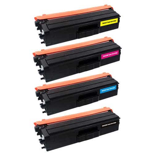 Brother TN433 High-Yield Compatible Toner Cartridge 4-Pack Combo